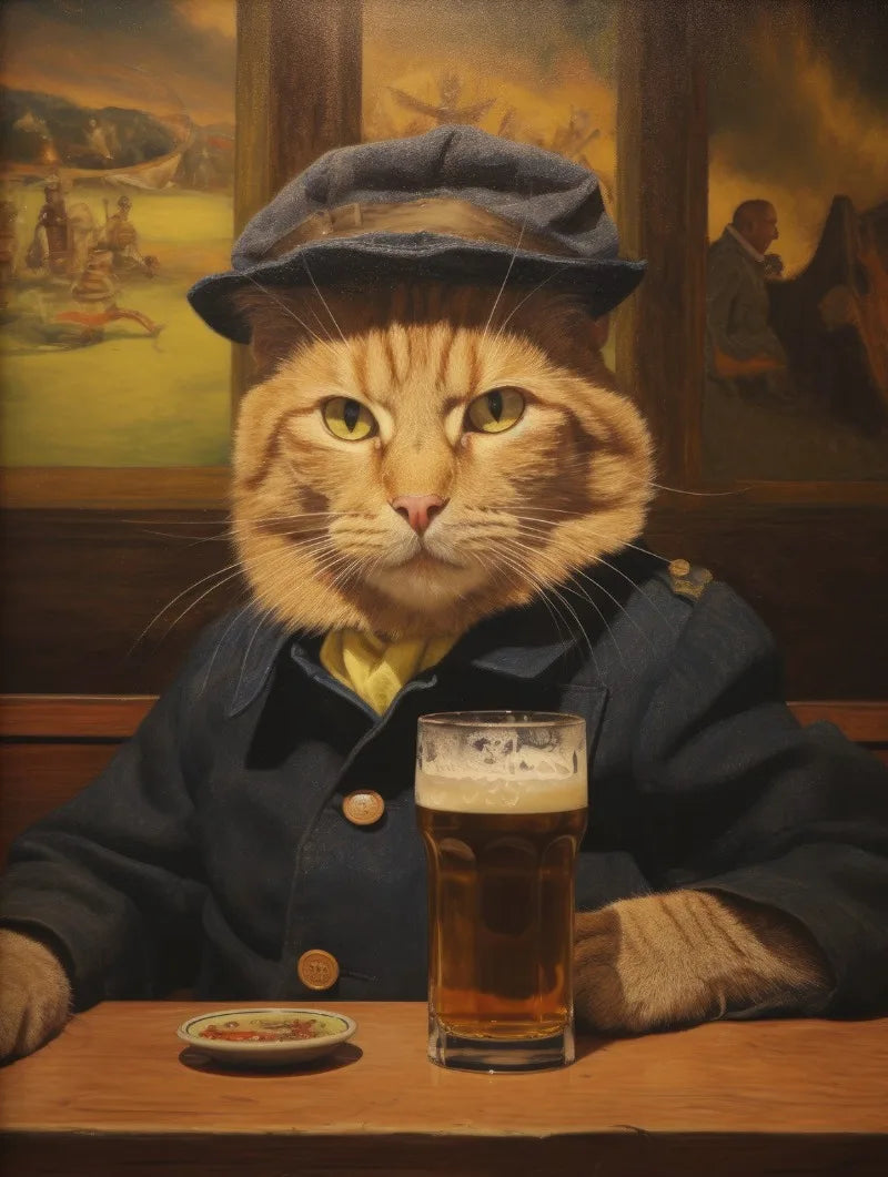 Funny Animals Drinking Beer Cat Koala Dog Poster Print Wall Art Pictures Canvas Painting Living Room Bedroom Home Decor Gift
