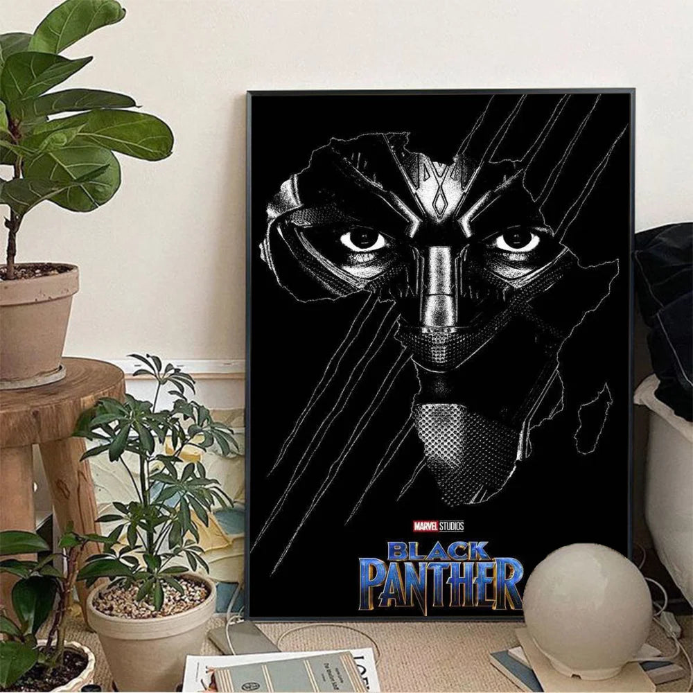 1pc Black Panther Marvel Comics Poster Wall Art Home Decor Room Decor Digital Painting Living Room Restaurant Kitchen Art