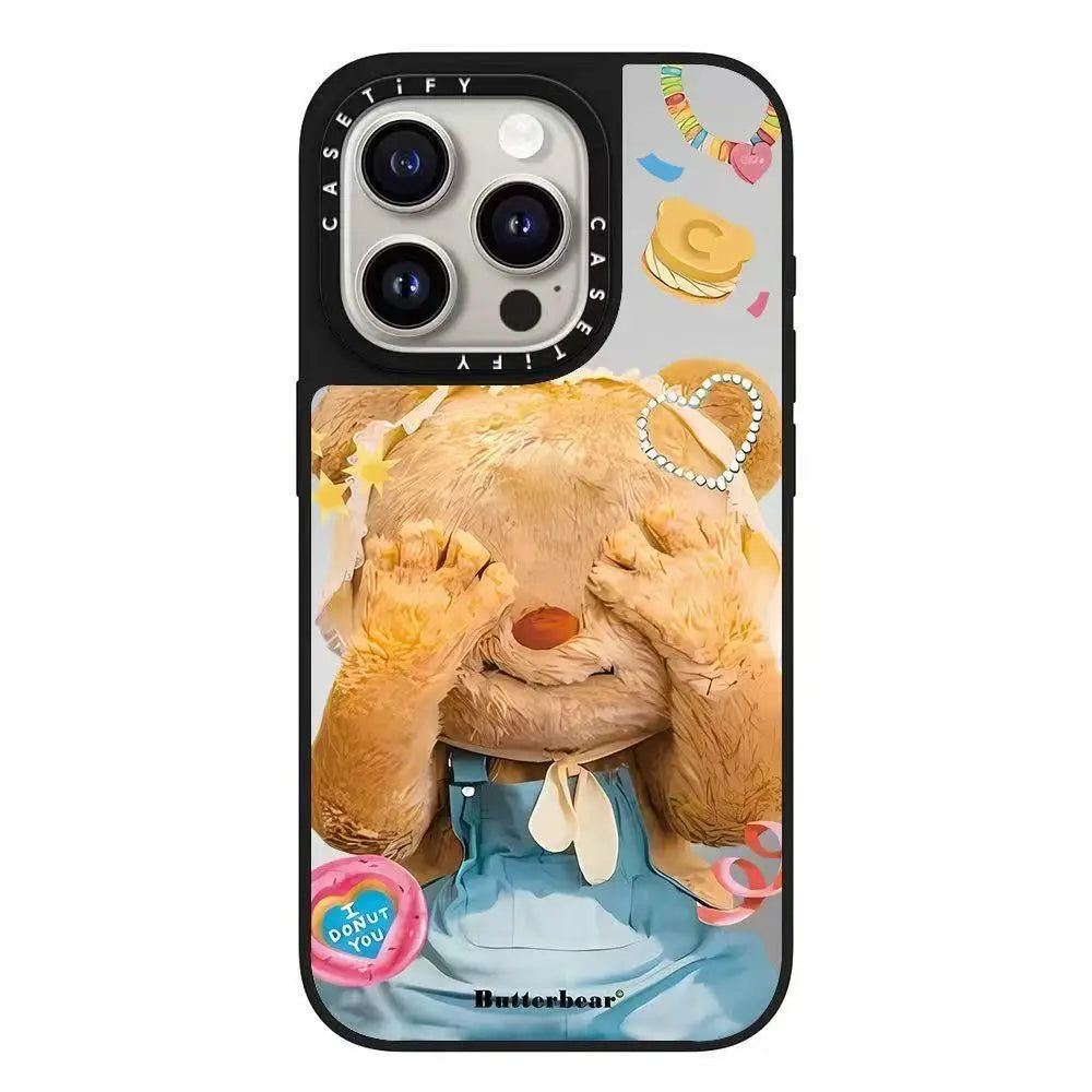 New CASE Butter Bear Cartoon for iPhone 16 pro Max Phone Case Cute And Stylish Compatible with Apple iPhones