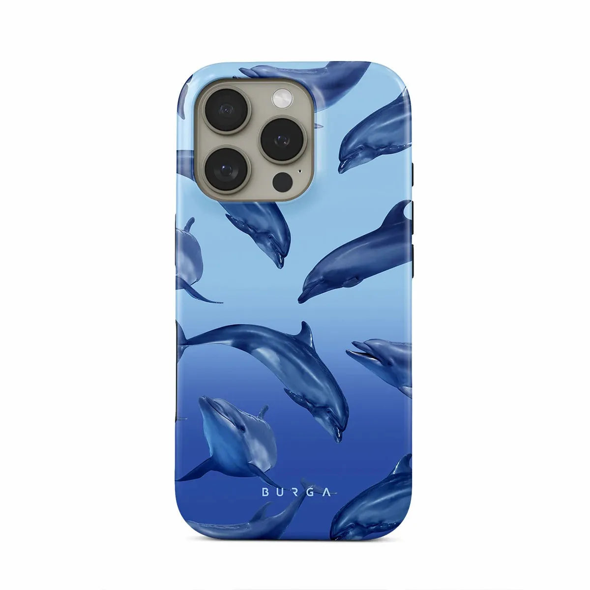 Blue Ocean BURGA Phone Case for iPhone 16 15 14 13 12 11 X XS XR XSMAX 7 8 Pro Max Plus Luxury Double-layer Back Cover