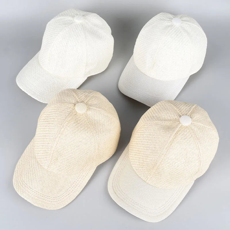 Straw Baseball Cap New 2025 Spring Summer Outdoor Streetwear Sun hats Men Women Unisex Snapback Caps Fashion Casual Hat
