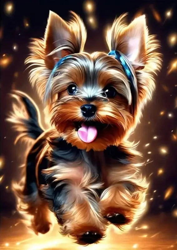 Diamond Art Painting Dog Animal 30X40cm Full Round Drill Picture Of Rhinestones Embroidery Wall Decor Cross Stitch