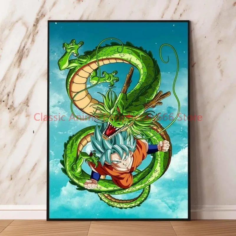 Canvas Wall Art Dragon Ball Goku Aesthetic Poster Room Home Decoration Paintings Hanging Classic Birthday Gifts