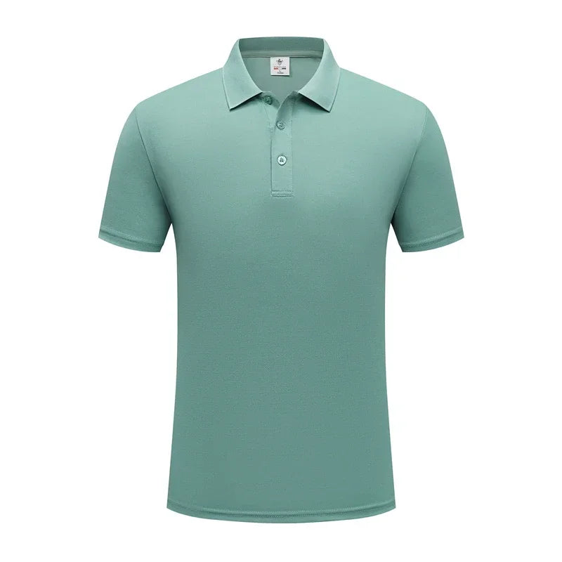 2025 New Men's Casual Solid Color Short Sleeved Polo Shirt Summer Fashionable and Comfortable Versatile Top