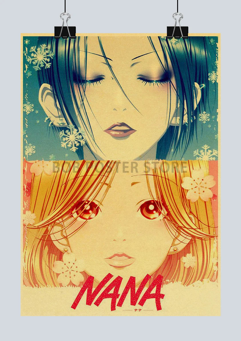 Japan Anime NANA Posters Retro Kraft Paper Sticker Poster 2021 Arrivals Bar Cafe Decor Nostalgia Gift Funny Prints Wall Painting
