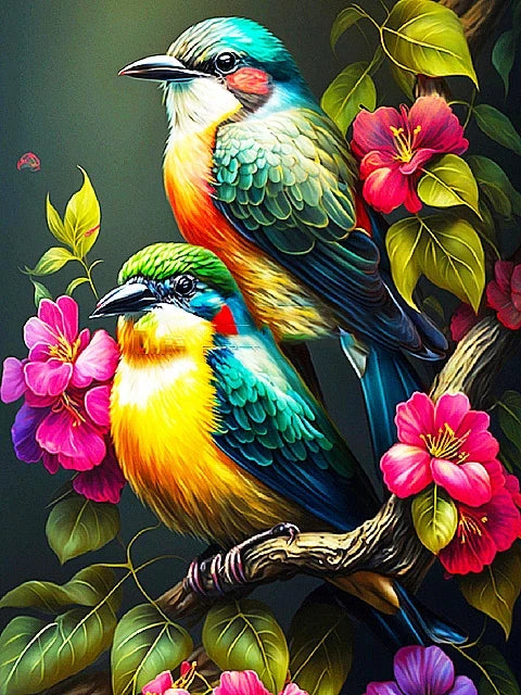 The Bird On The Branch Personality DIY Full Drill Diamond Decorative Painting