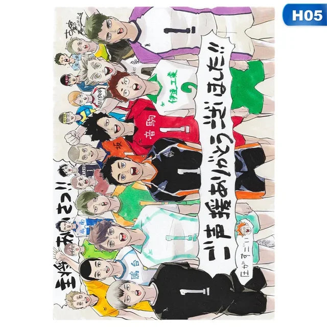 Haikyuu Anime Volleyball Poster Kids Room Canvas Wall Art Decor Cartoon Painting Print