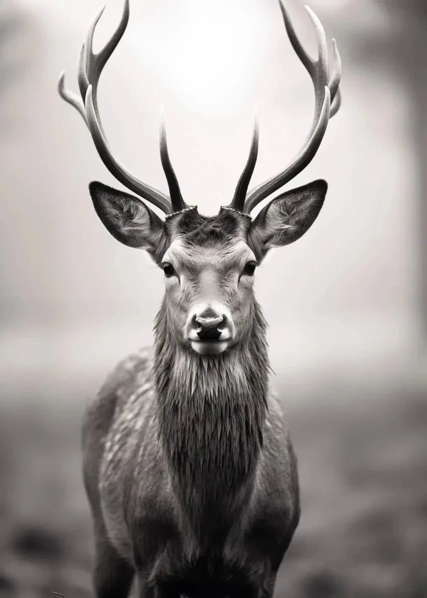 Animals Black and White Poster Prints Tiger Elephant Deer Cheetah Bull Horse Canvas Painting Wall Art Living Room Home Decor