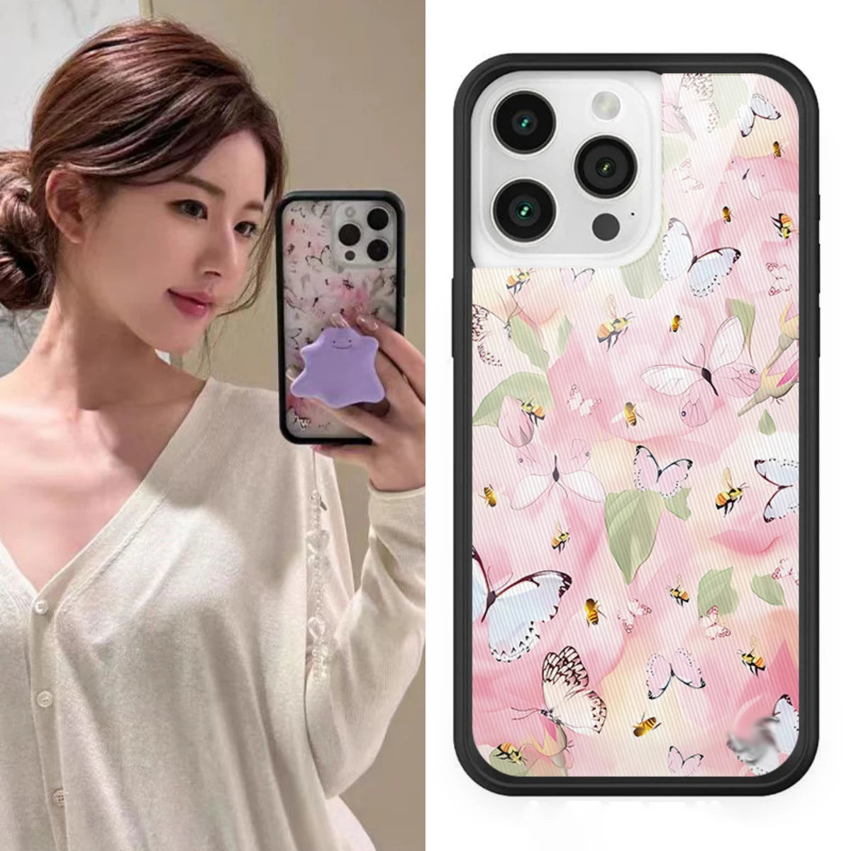 Wildflower 3D Ins Strawberry cherry Phone Case for iPhone 15 14 13 Pro Max 13pro 14pro 15pro WF Cute Cartoon Cover Funda
