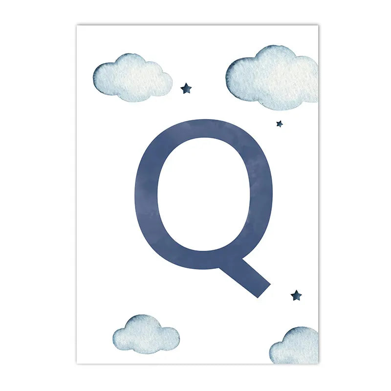 Hot Air Balloon Canvas Poster Custom Name Art Painting Blue Helicopter Plane Print Pictures Nursery Wall Posters Kids Room Decor