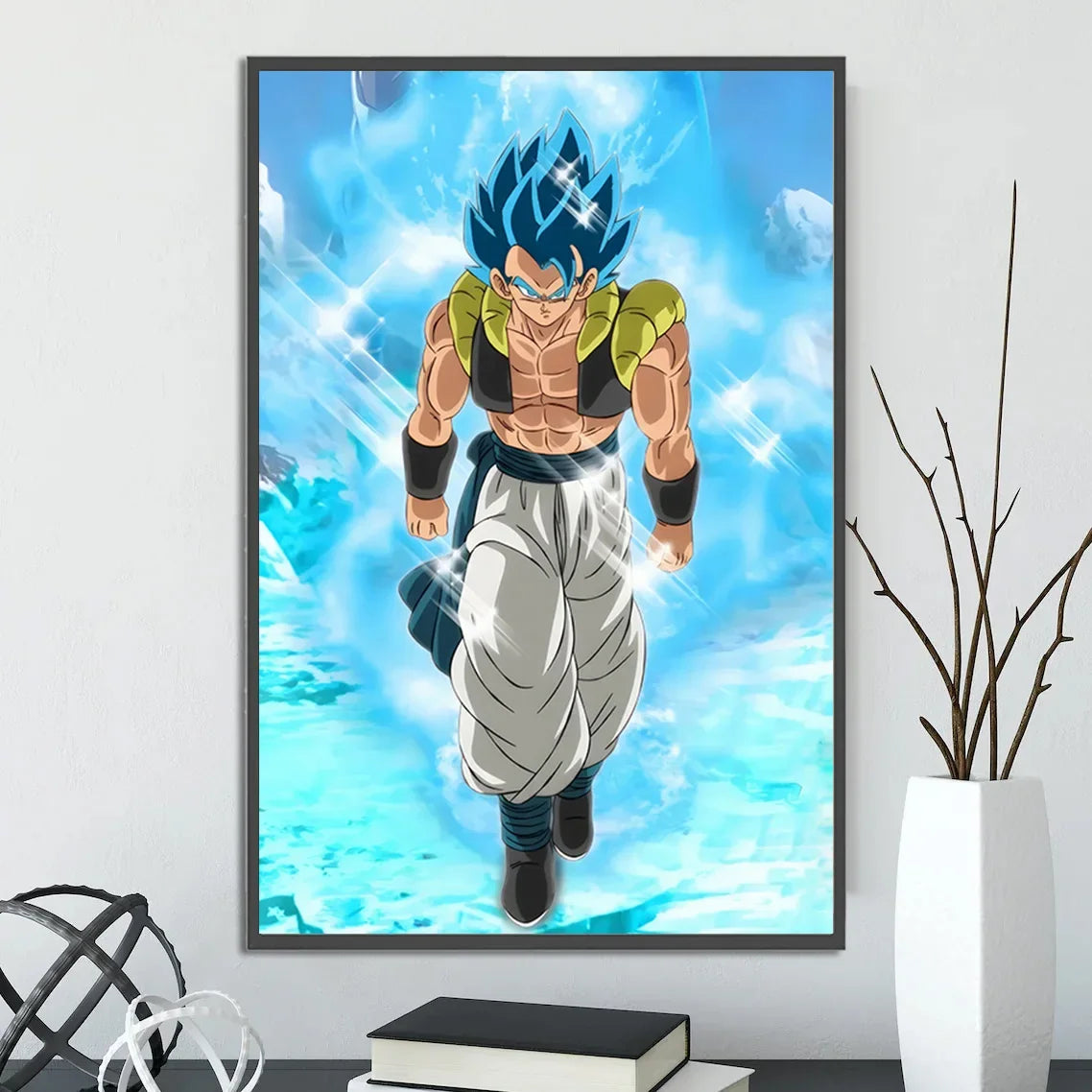 Dragon Ball Self-adhesive Poster Saiyan Goku Anime Wallpapr Figures Home Decoration Painting Pictures Wall Art Birthday Gift