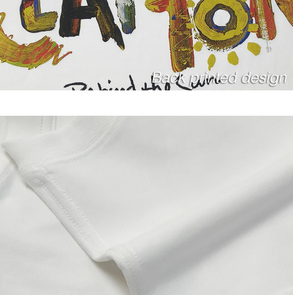 Men's Letter Embroidery Oversized T-Shirt Summer 2025 New Trendy Print Loose Short Sleeved Tee Casual Versatile Tops Clothing