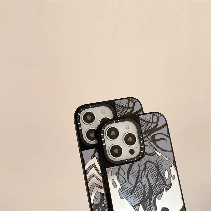 for ASETiFY Joint Venom Mask Apple 16 Pro Max15 Plus Anime Magnetic 13 Mirror 14 Case 11 Phone Case