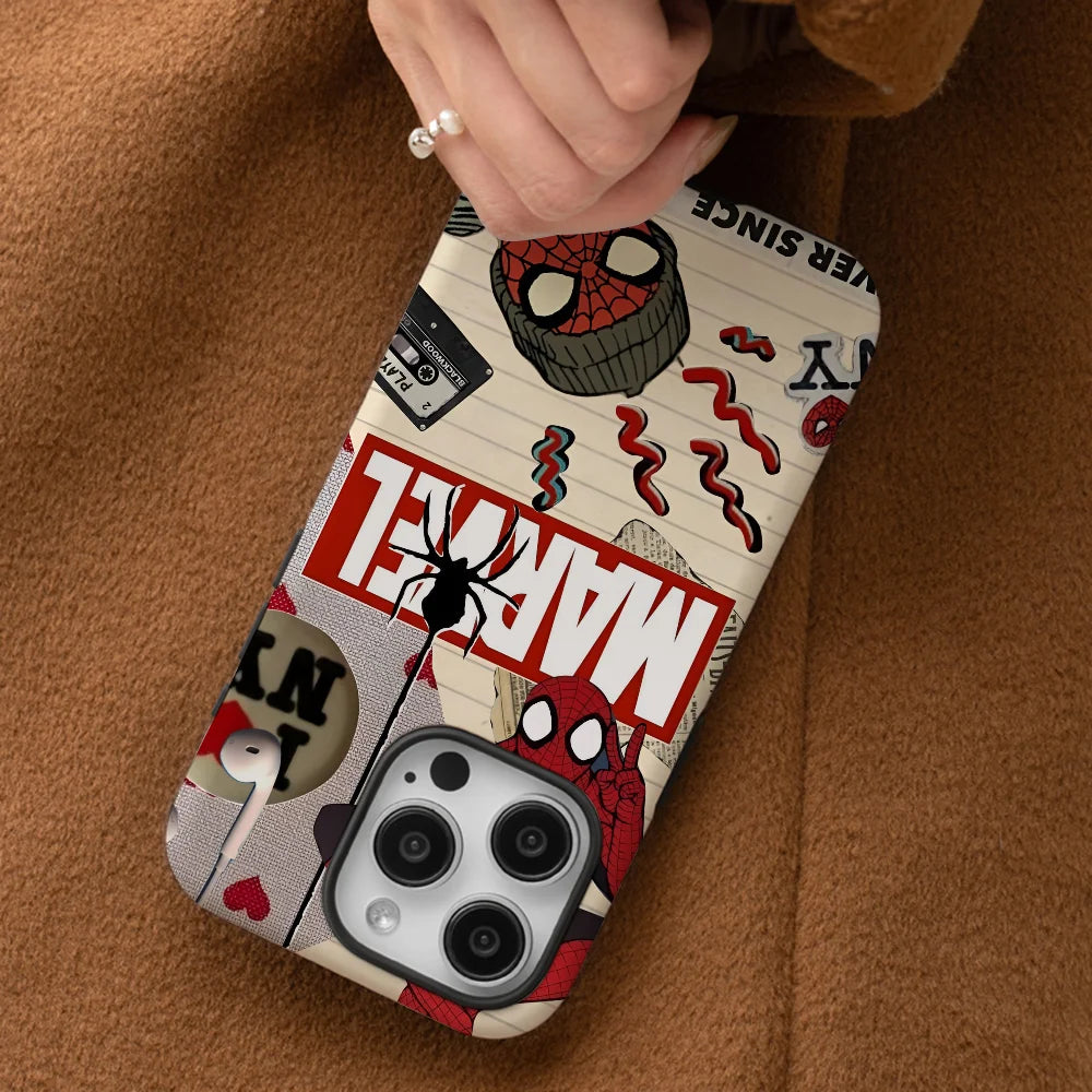 M-marvel s-spider man Phone Case Phone Case Film shell For iPhone 16 15 14 13 12 11 Pro Max Plus