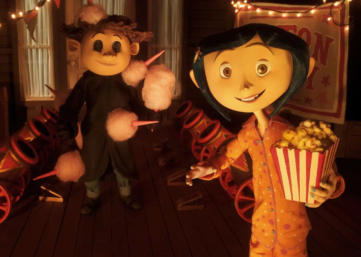 Anime Movie Coraline Poster and Print Cartoon Horror Witch Quotes Canvas Painting Wall Art for Aesthetics Living Room Home Decor