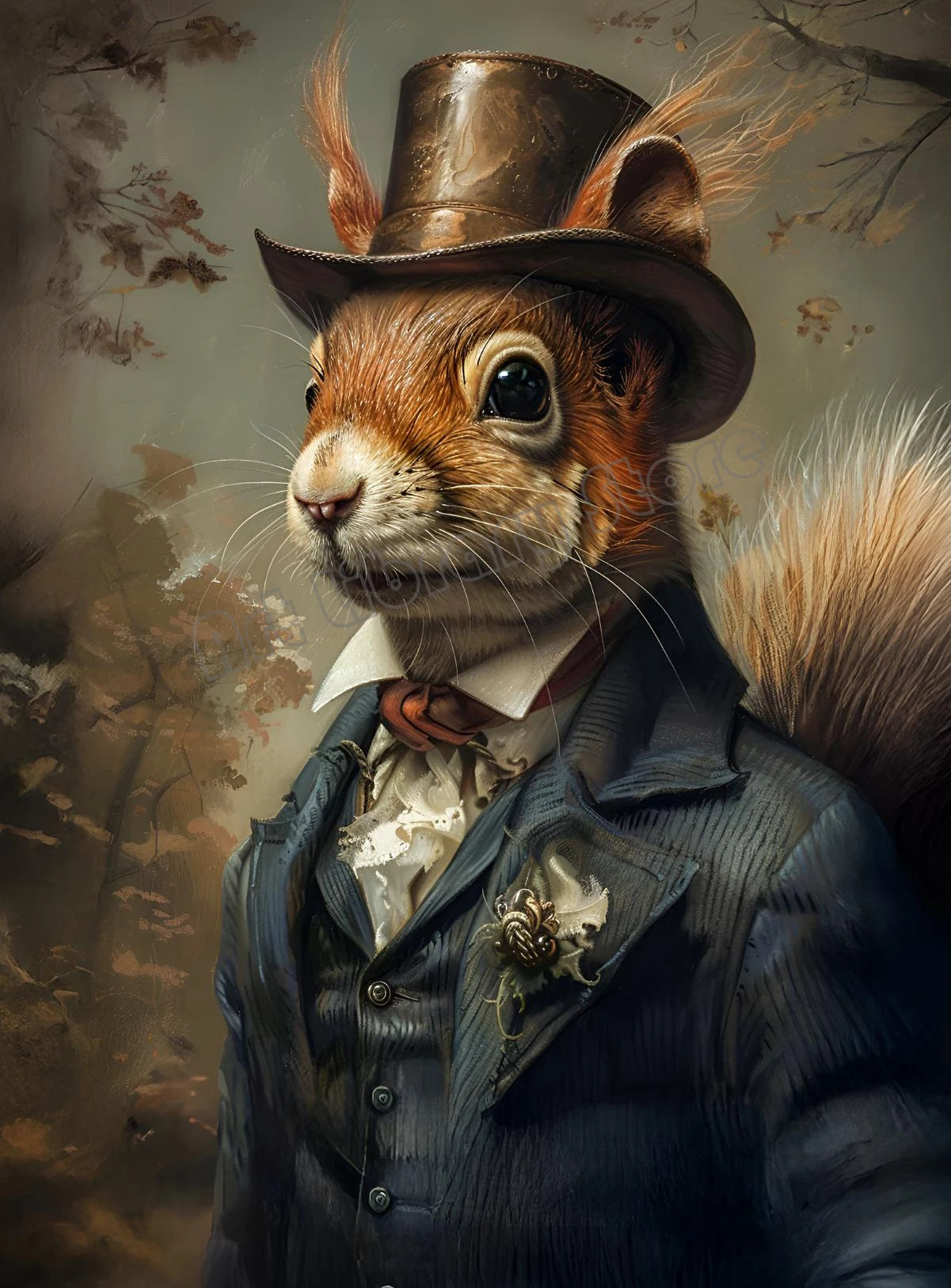 Retro Gentleman Rabbit Crocodile Portrait Renaissance Animals Human Body Poster Canvas Painting Wall Art Pictures Home Decor