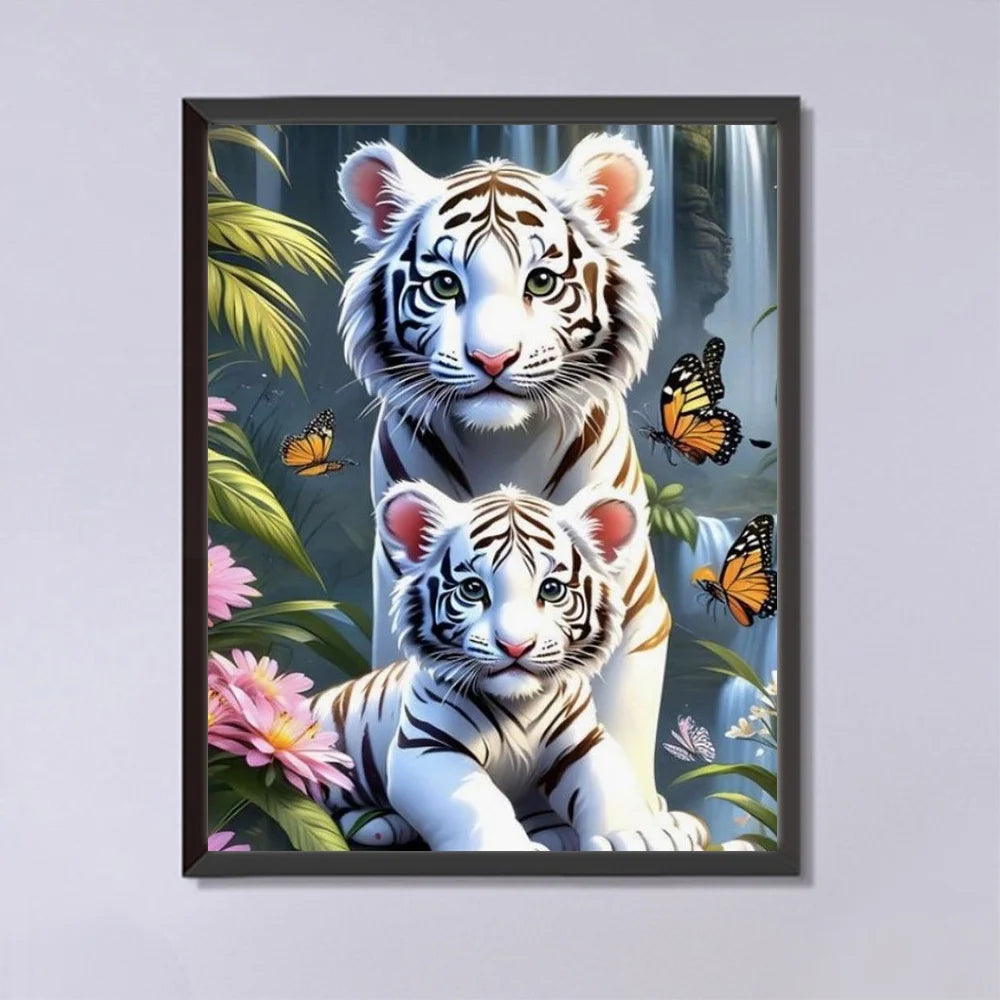 Evershine Full Square Round Diamond Painting Tiger Animal Kits Art Diamond Mosaic Cross Stitch Embroidery Handicraft
