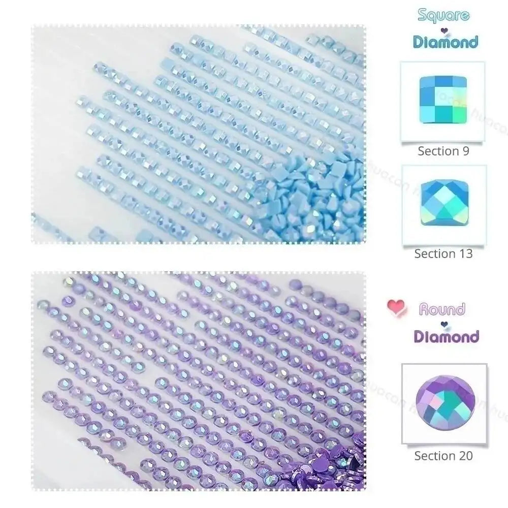 Huacan Diamond Painting Leopard Rhinestones Full Round Square AB Diamond Mosaic Aniaml Fantasy Home Decoration Craft Kit