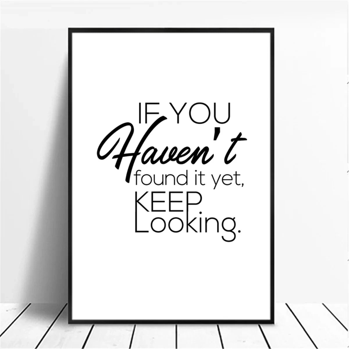 Canvas Painting Positive Energy Phrases Motivational Words Quote Poster Black and White Minimalist Wall Art Pictures Home Decor
