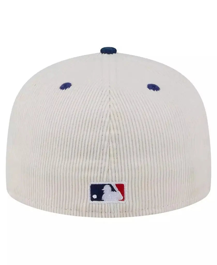 New Era | Men's Cream/Royal Los Angeles Dodgers Two-Tone Corduroy 59FIFTY Fitted Hat