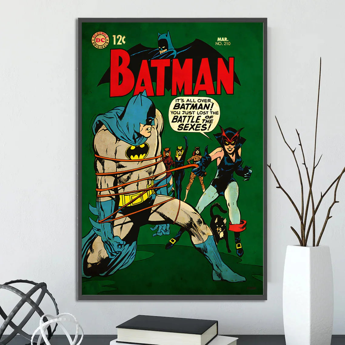 Batman Self-adhesive Poster Movie Wallpaper Figures Home Decoration Painting Wall Art DC Classic Covers Room Decor Kids Gift