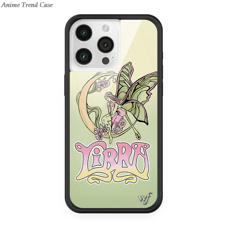 Wildflower 3D WF Metal Logo Phone Case for iPhone 16 15 14 13 12 Pro Max Plus 14pro 16pro Animal Butterfly Horse Fox Cover Funda