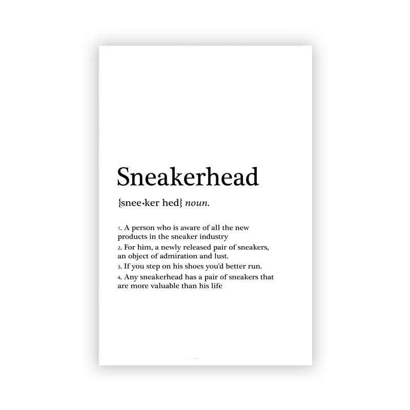 Fashion Sneaker Box Wall Posters Art Prints Modern Sneakerhead Quote Canvas Painting Wall Pictures Teenager Boys Room Decor