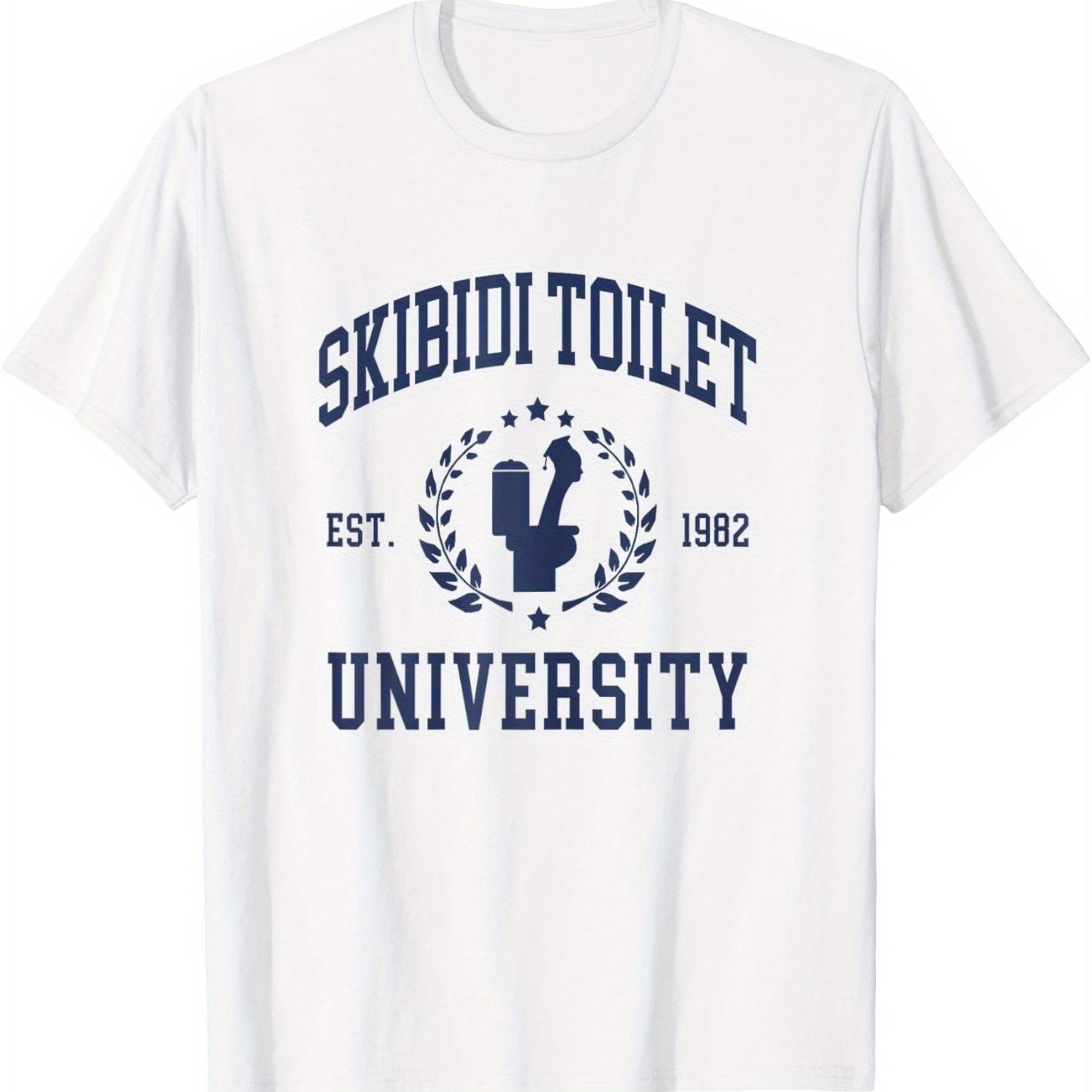 Skibidi Toilet University Funny Skibidi Meme T-Shirt, 180g