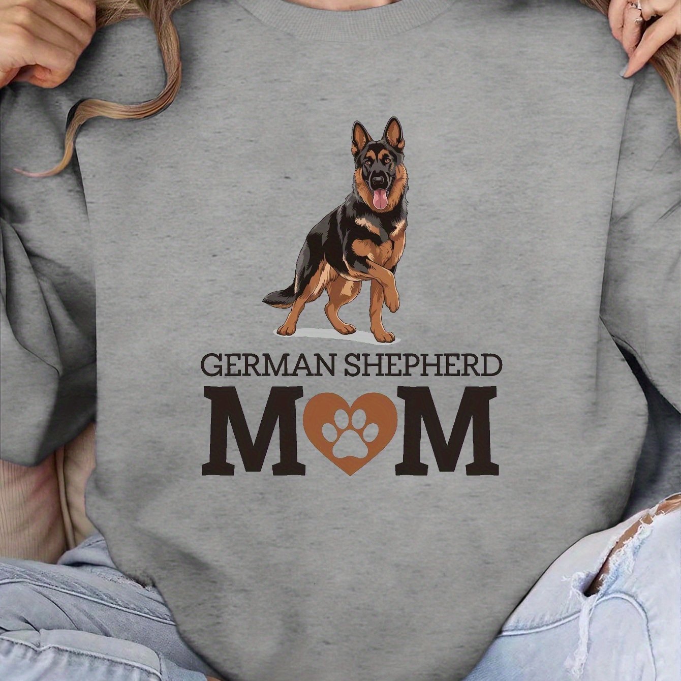 German Shepherd Mom Sweatshirt - Soft, Comfortable, Perfect for Dog Lovers