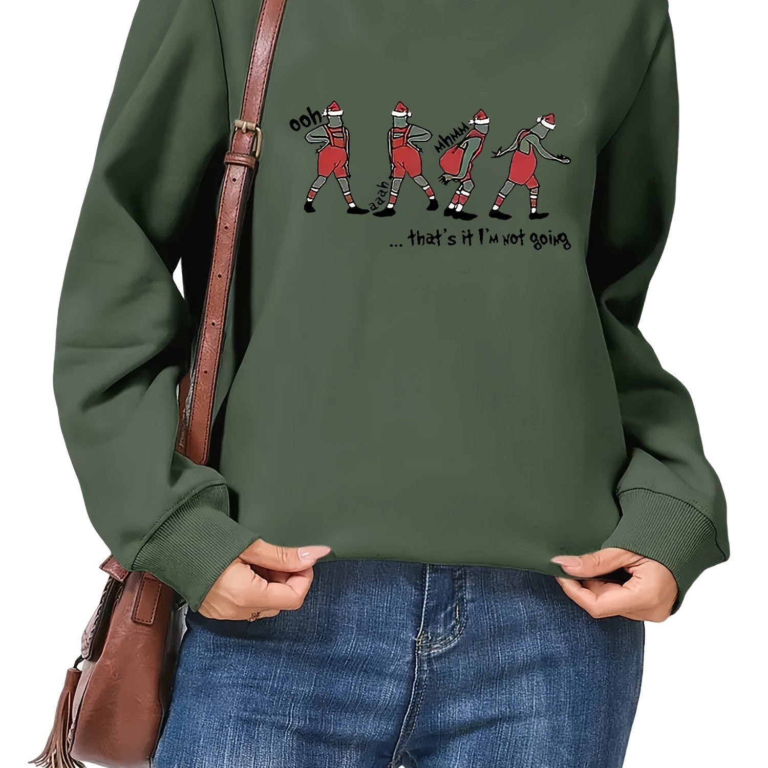 Plus Size, Women's Funny Christmas Sweatshirt -