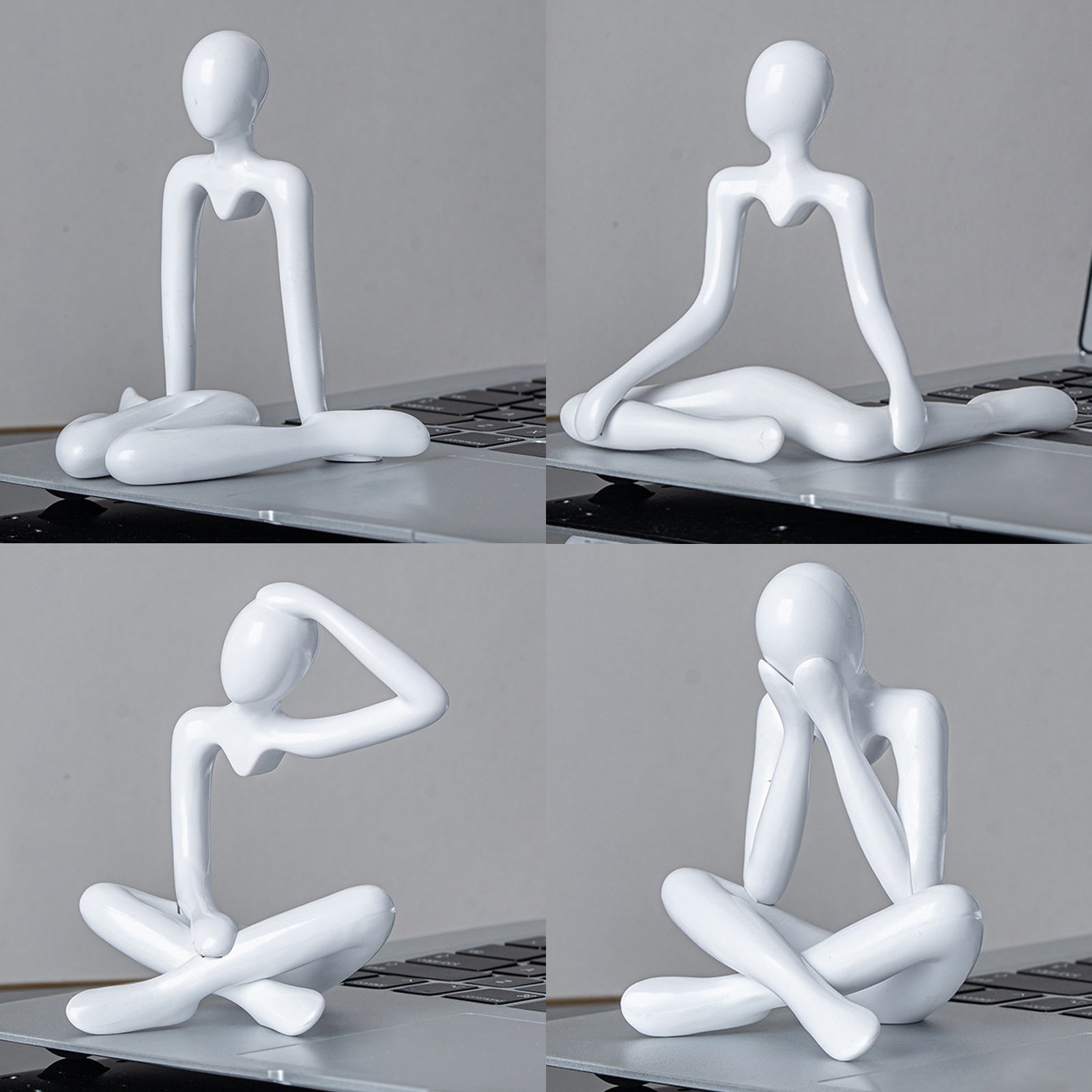 Resin Thinker Statue Desktop Ornaments, Abstract Art Sculpture, Home Living Room Office Shelf Decorative Collectible Figurines