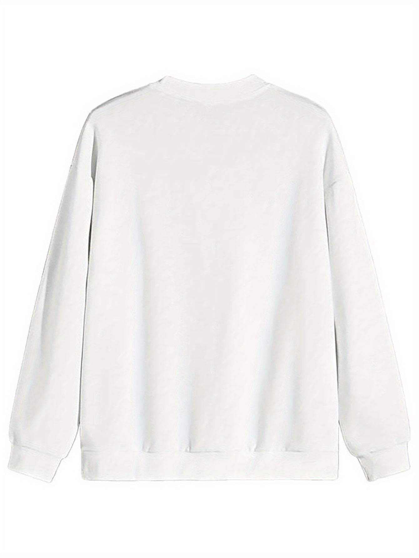 Women's Flower Embroidery Crew - Neck Long - Sleeve Casual Loose Crew - Neck Sweatshirt, Machine - Washable Embroidery Pattern Comfortable Women's Crew - Neck Sweatshirt, The Most Stylish And Comfortable Gift for Female Frien