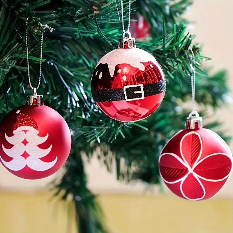 Shatterproof Christmas Ball Decorated Christmas Tree Ornaments with Pendant