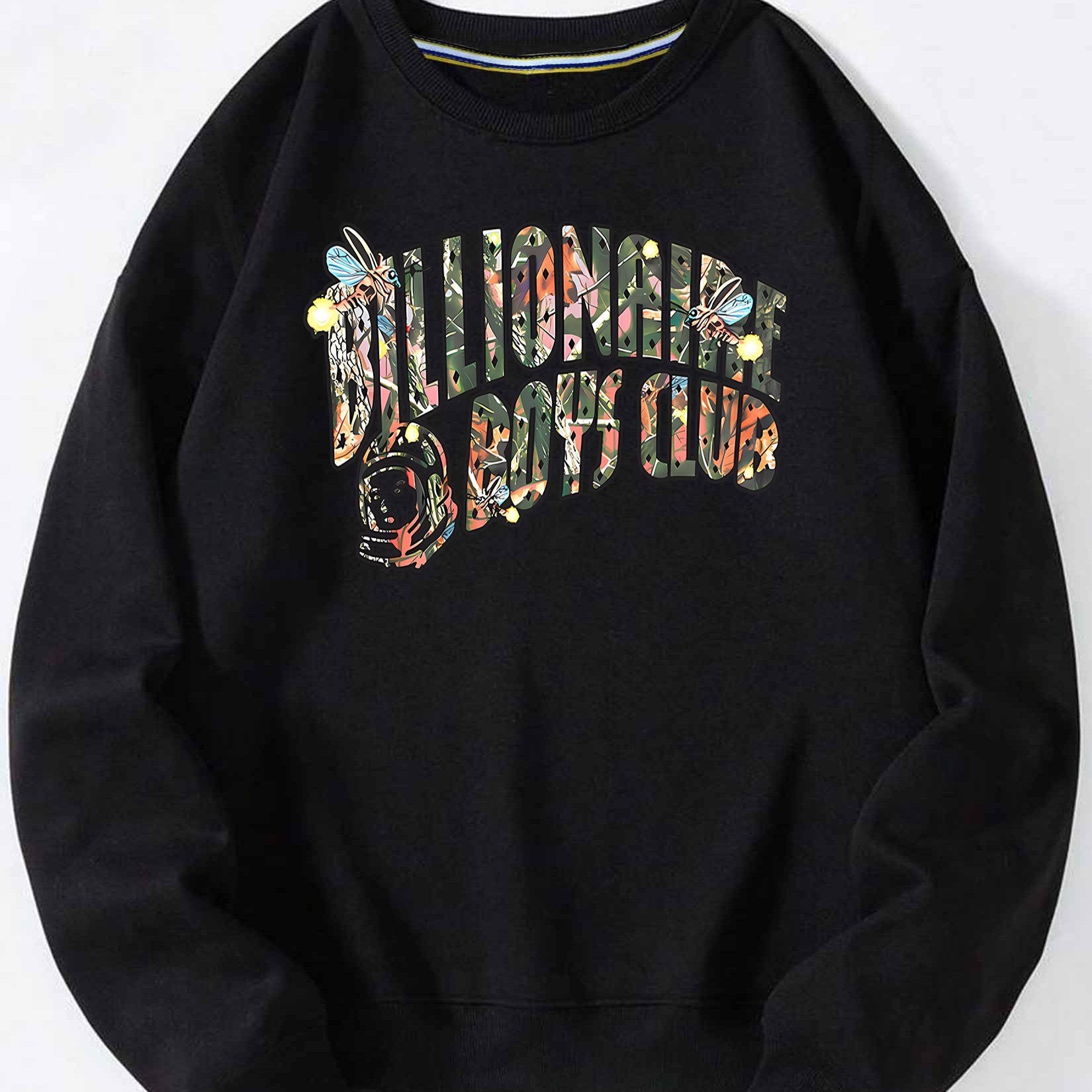Billionaire Boys Club graphic print, men's home, casual, fashion, all-inclusive, commuting, sports, men's all-inclusive long-sleeved comfort sweater, spring casual top, men's outdoor clothing, suitable for winter and autumn,