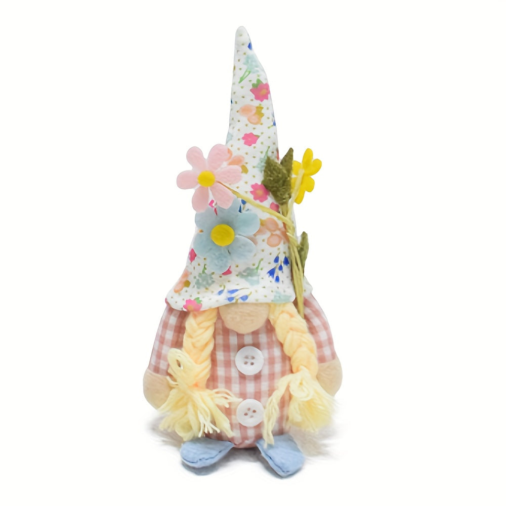 Spring Gnome Decor - Farmhouse Easter Shelf & Door Hangers with Sunflower, Perfect for Spring, Summer & Holidays, Easter | Ideal for Home, Office, Kitchen Table & Tiered Trays, Swedish Nisse Tabletop Ornaments | Durable & Fad