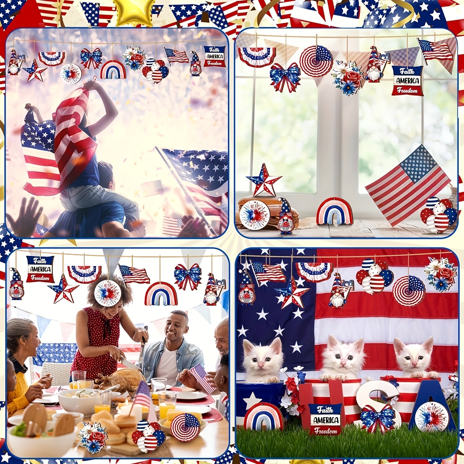 Independence Day Party Must-Haves 24 New Wooden Decorations to Create Your Independence Day Decorating Extravaganza