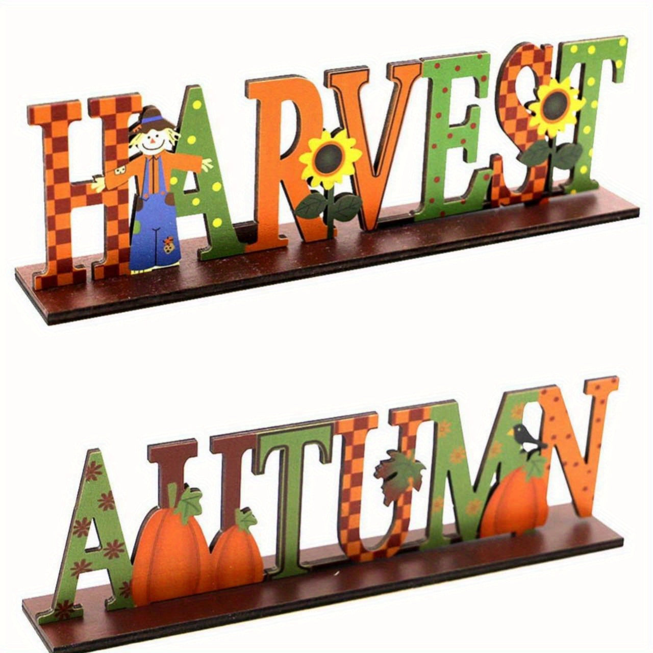 Happy Halloween Wooden Centerpiece Signs Halloween Table Decorations Pumpkin Table Centerpieces Sign for Halloween Party Dinner Coffee Table Topper Tiered Tray Decor