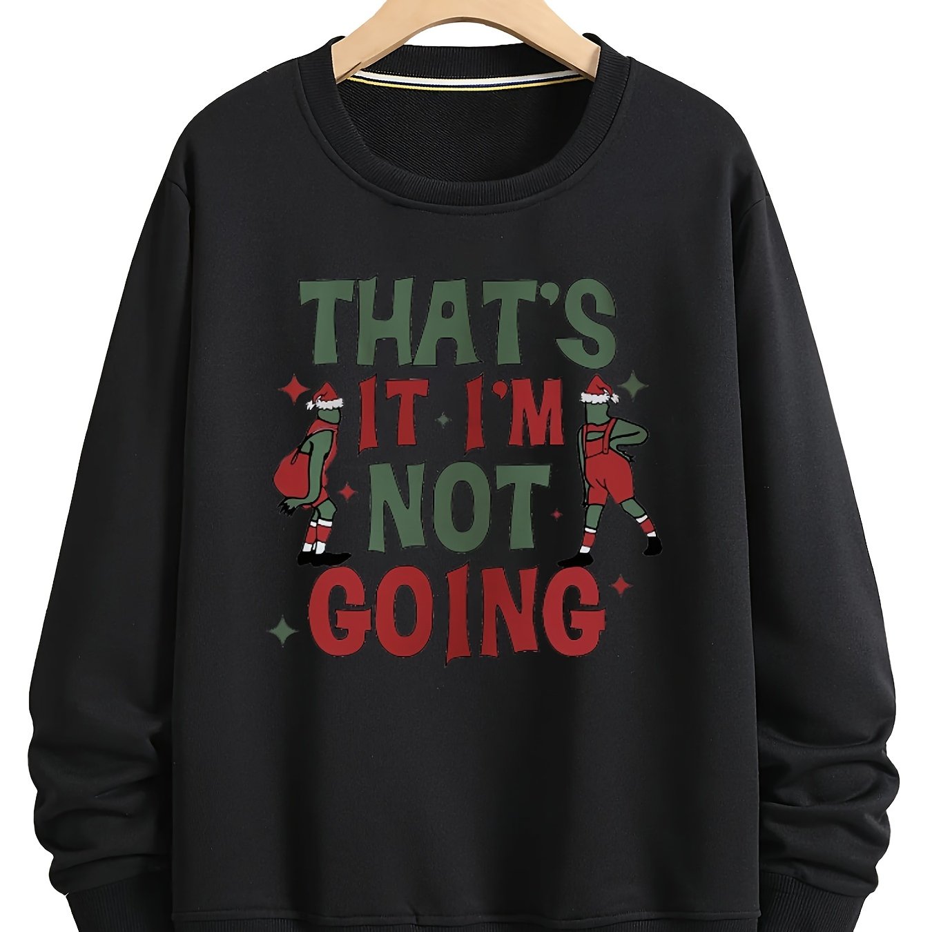 Christmas Vintage Fashion Men's Comfort Sweatshirts - Round Neck Long Sleeve Athleisure Sports Tops - Holiday Gifts