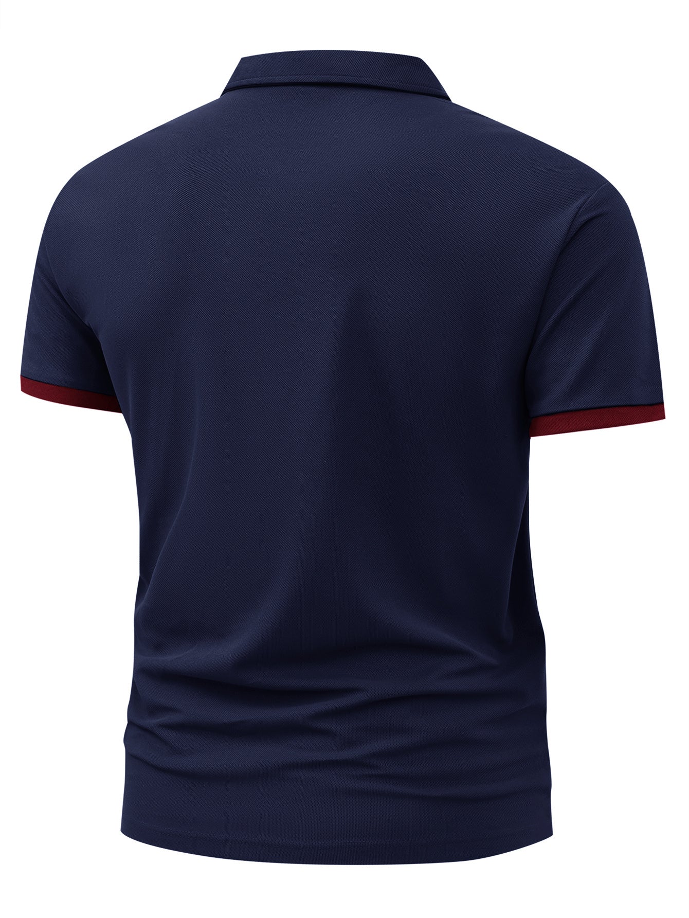 Disney Minnie Mouse Bow Print Men's Shirt - Maroon & Navy Color Block Collar & Cuffs, Lightweight Quick-Dry Polyester, Breathable Golf & Tennis Shirt, Business Casual Summer Top, Machine Washable Gift for Him, Breathable Poly