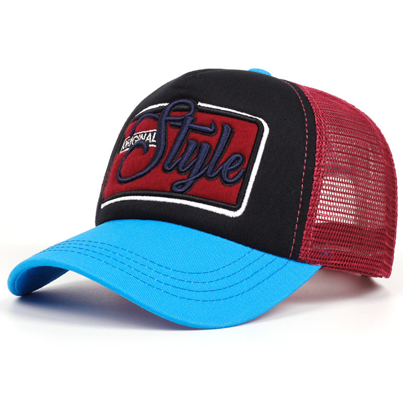 1pc Men'S Embroidered Polyester Baseball Cap, Argyle Pattern, Lightweight, Breathable Mesh, Fitted with Buckle Closure, Hand Washable, for New Year, Hiking, Party, Gift - Holiday Theme