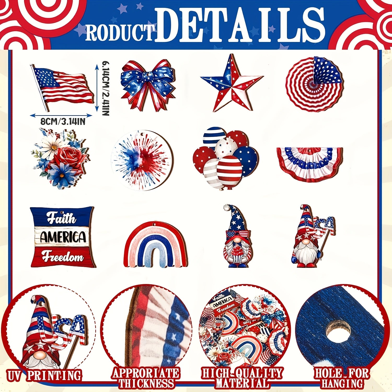 Independence Day Party Must-Haves 24 New Wooden Decorations to Create Your Independence Day Decorating Extravaganza
