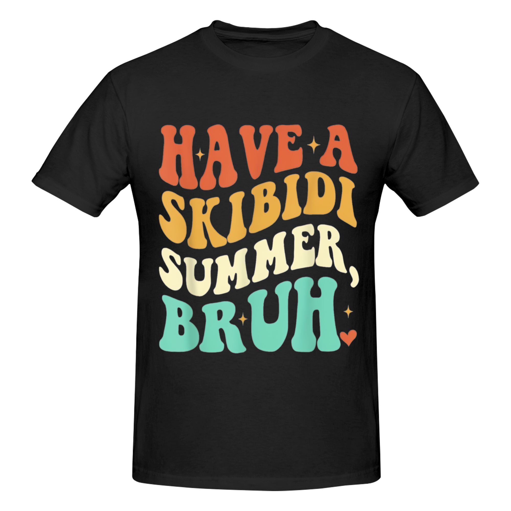Skibidi Summer Bruh Graphic T-Shirt - Black Tee with HAVE A SKIBIDI SUMMER, Bold Typography Streetwear - Loose Fit Shirt for Men & Women - Beach, Parties, Everyday Casual Outfits - All-Season Comfort, Beach T Shirt, Party Att