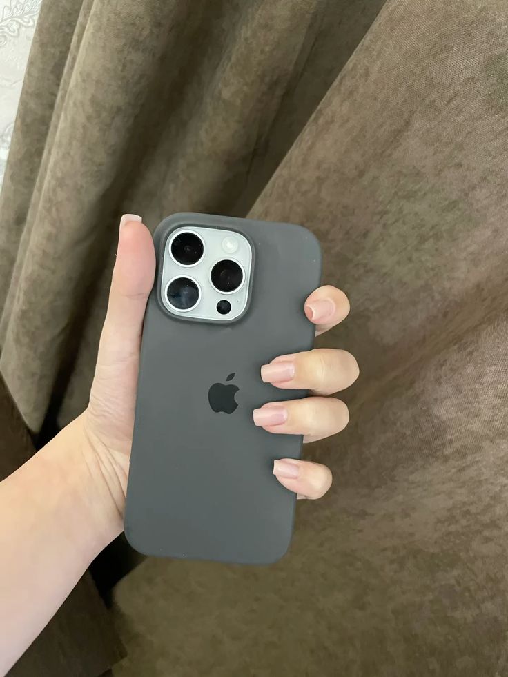 Luxury Original Silicone Apple Stone Gray for Phone case 16 14 15 13 12 Pro Max Official Cases Full Cover