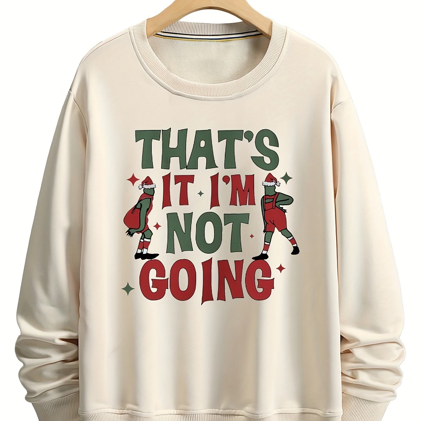 Christmas Vintage Fashion Men's Comfort Sweatshirts - Round Neck Long Sleeve Athleisure Sports Tops - Holiday Gifts
