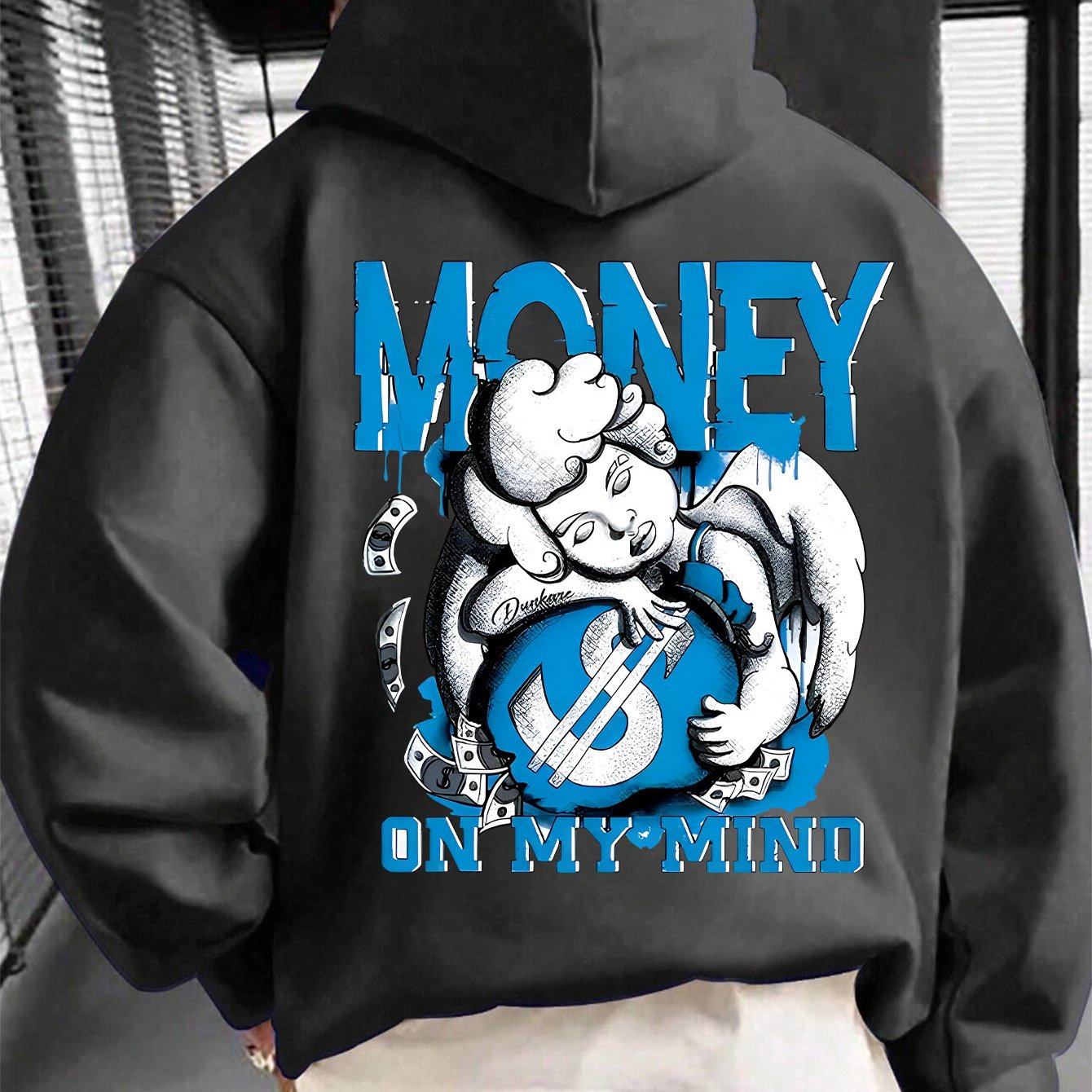 Cozy & Stylish Hoodie with Geometric Print - Casual Long Sleeve Pullover for Men, Perfect Gift Idea