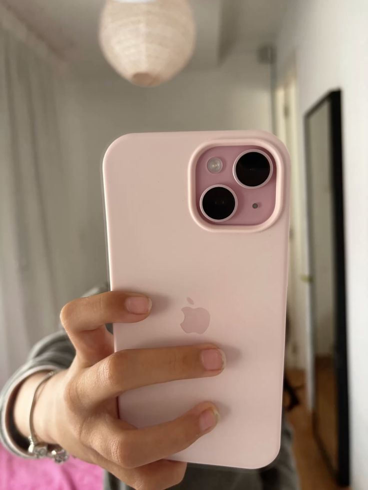 Luxury Original Silicone Apple Light Pink for Phone case 16 14 15 13 12 Pro Max Official Cases Full Cover