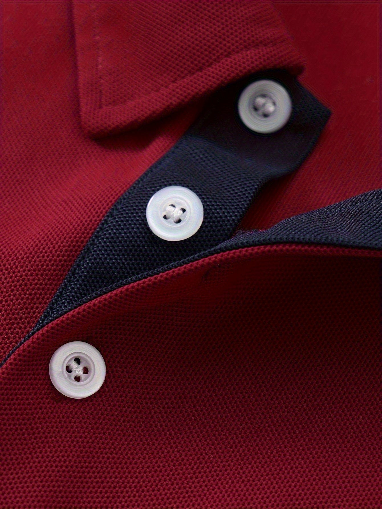 Horse Symbol Men'S New Polo Shirt with Front Pattern, Summer Polo Shirt, Casual Outdoor Short Sleeved Top, Button Neck, Slight Elasticity, Regular Fit, Suitable for Sports, Fishing, Fitness, Daily Wear