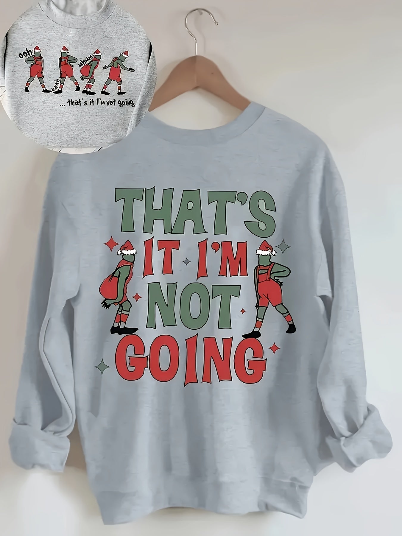 Plus Size, Women's Funny Christmas Sweatshirt -