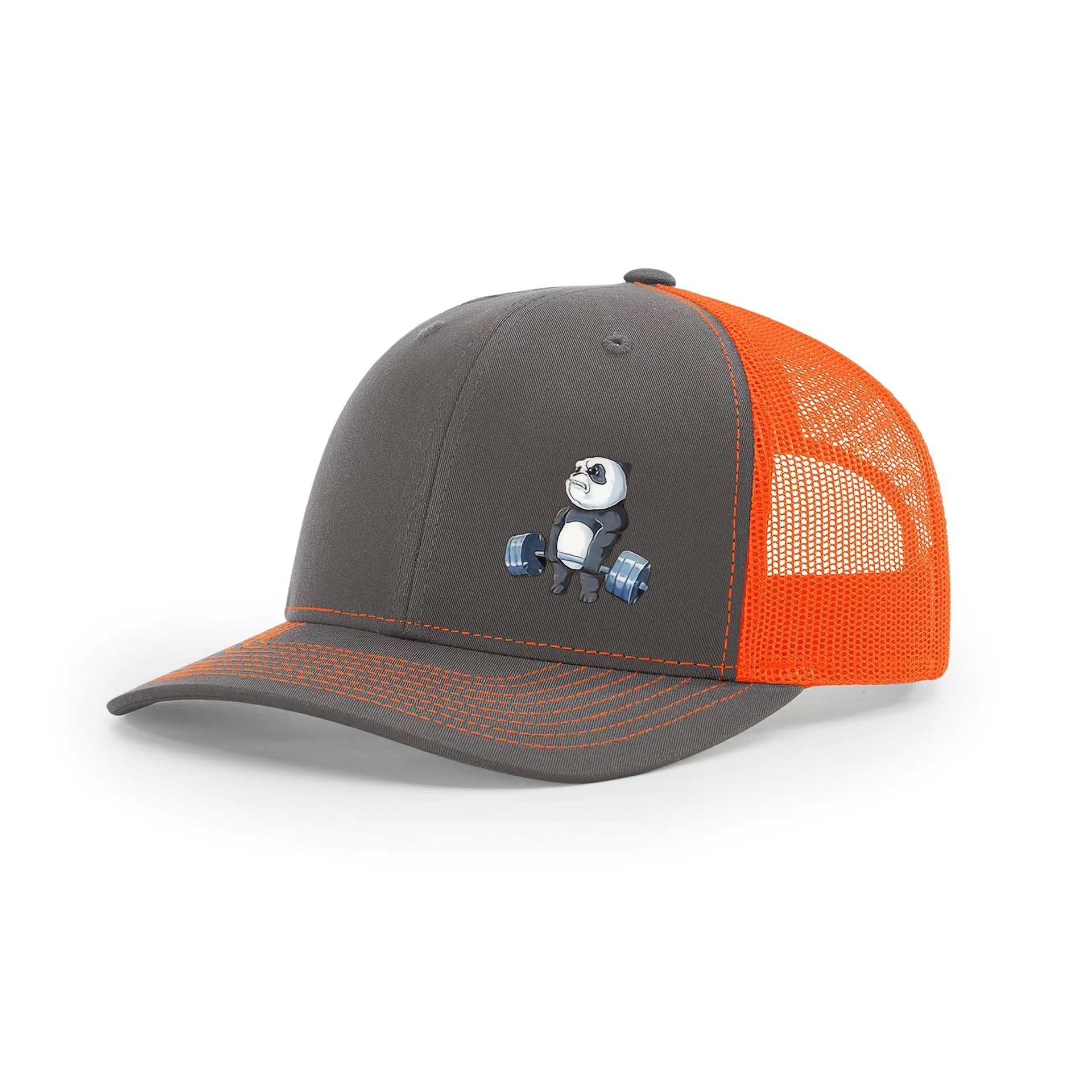 Panda-Themed Breathable Polyester Cap, Adjustable Snapback, Hand Washable, Ideal for Weightlifting & Outdoor Activities