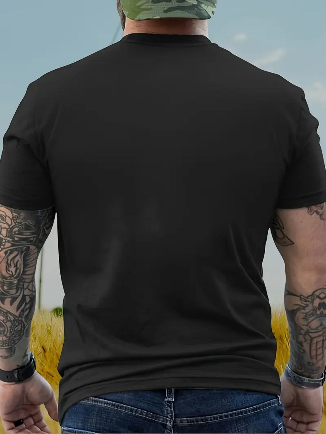 Men's Metatron's Cube Sacred Geometry Angel Wings & Lightworker Design T-Shirt - Black 100% Cotton 180gsm Regular Fit Casual Tee for Spiritual Healing & Mystical Style
